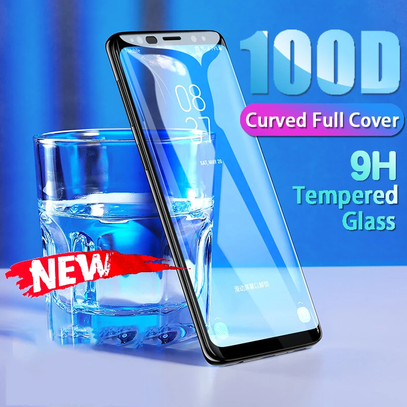 

Curved Full Cover Glass For Samsung Galaxy Note 9 8 S6 S7 Edge Tempered Protective For S9 S8 Plus Screen Protector Glass Film