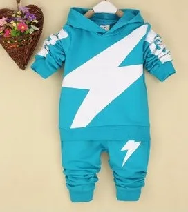 

2016 New brand active boys clothing set for Spring sports suits boy hoodies coat +pant Kids casual clothes with letters