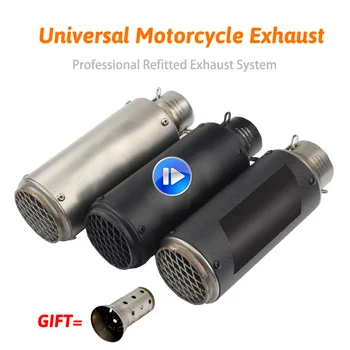 

38-51mm 60mm Motorcycle Exhaust Muffler Pipe for KTM Carbon Escape For suzuki gsr 600 750 crf 230 cb650f DB killer