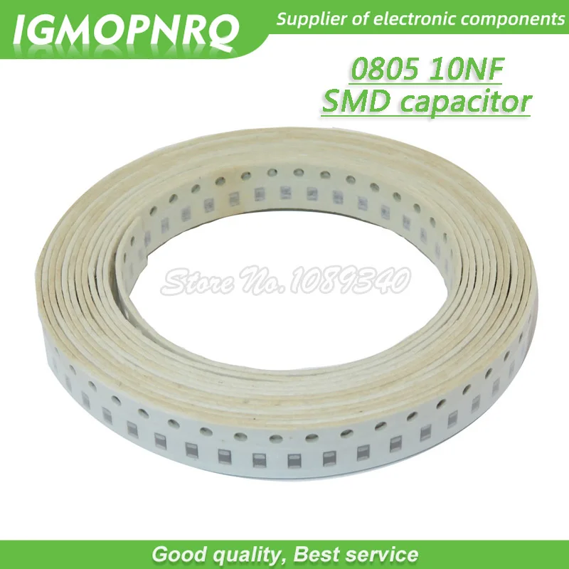 100 шт. 10nF 0805-10nf X7R ошибка 10% 50 в 0805 103 SMD толстая пленка чип многослойный керамический