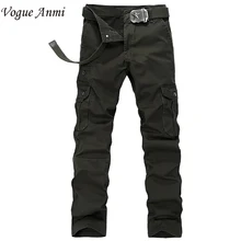 Vogue Anmi Marke Militärarmee Cargo Pants Plus Größe multi-tasche Overalls Hose Männer 4 Farbe Freies Verschiffen 1516