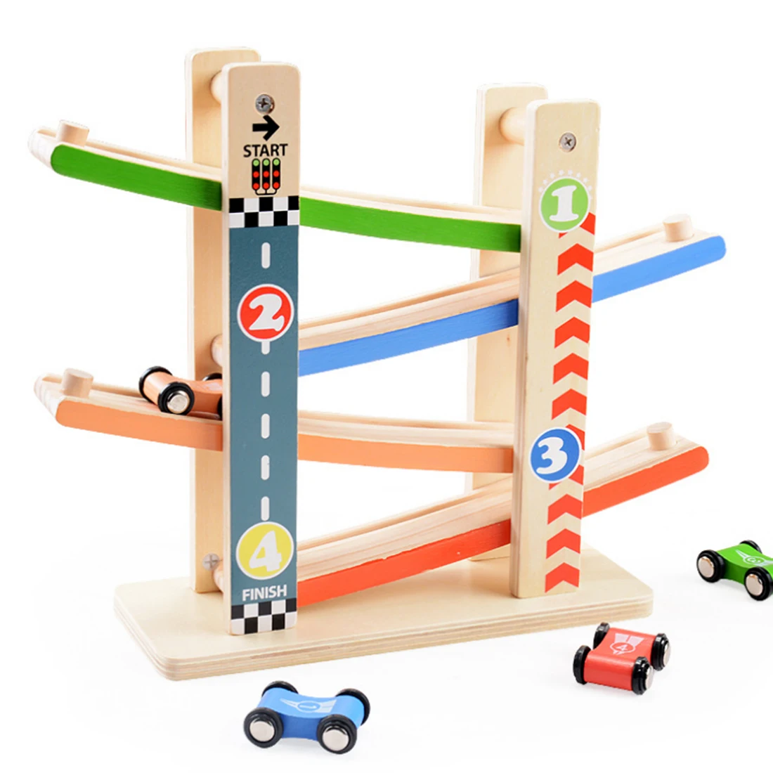 Buy Toy Vehicles Wooden Urban Road Pattern Ramp Racer