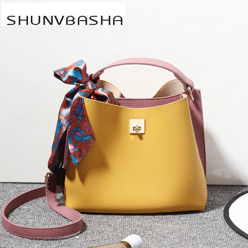 SHUNVBASHA 2018 Новая модная Изысканная женская сумка ведро Высококачественная на