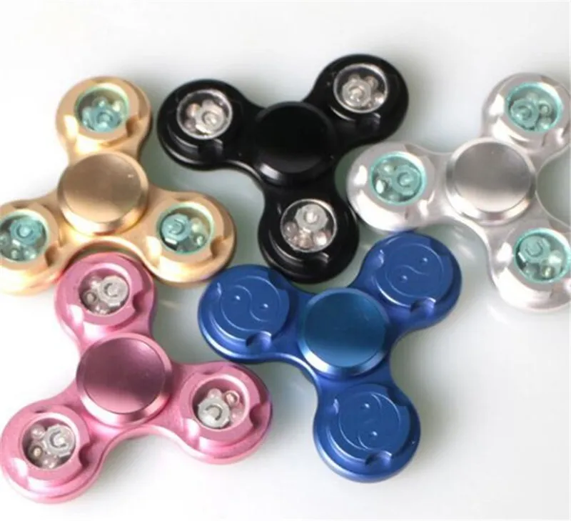 2017 New Led Light Finger Spinner EDC Hand Spinner Fidget Aluminum For Autism and ADHD Anxiety Stress Relief Focus Toys Gift 2017 New Led Light Finger Spinner EDC Hand Spinner Fidget Aluminum For Autism and ADHD Anxiety Stress Relief Focus Toys Gift