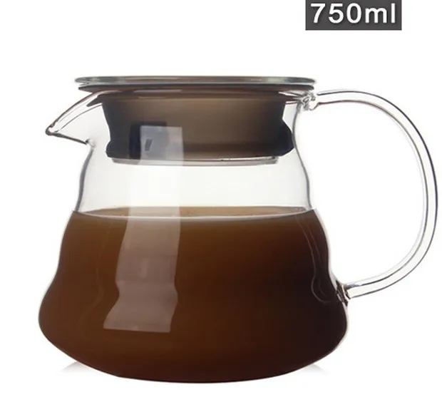 1 шт. 3 размера высокотемпературный стеклянный кофе ручной облачный чайник 360 мл 500 мл 750 мл JQ 1073