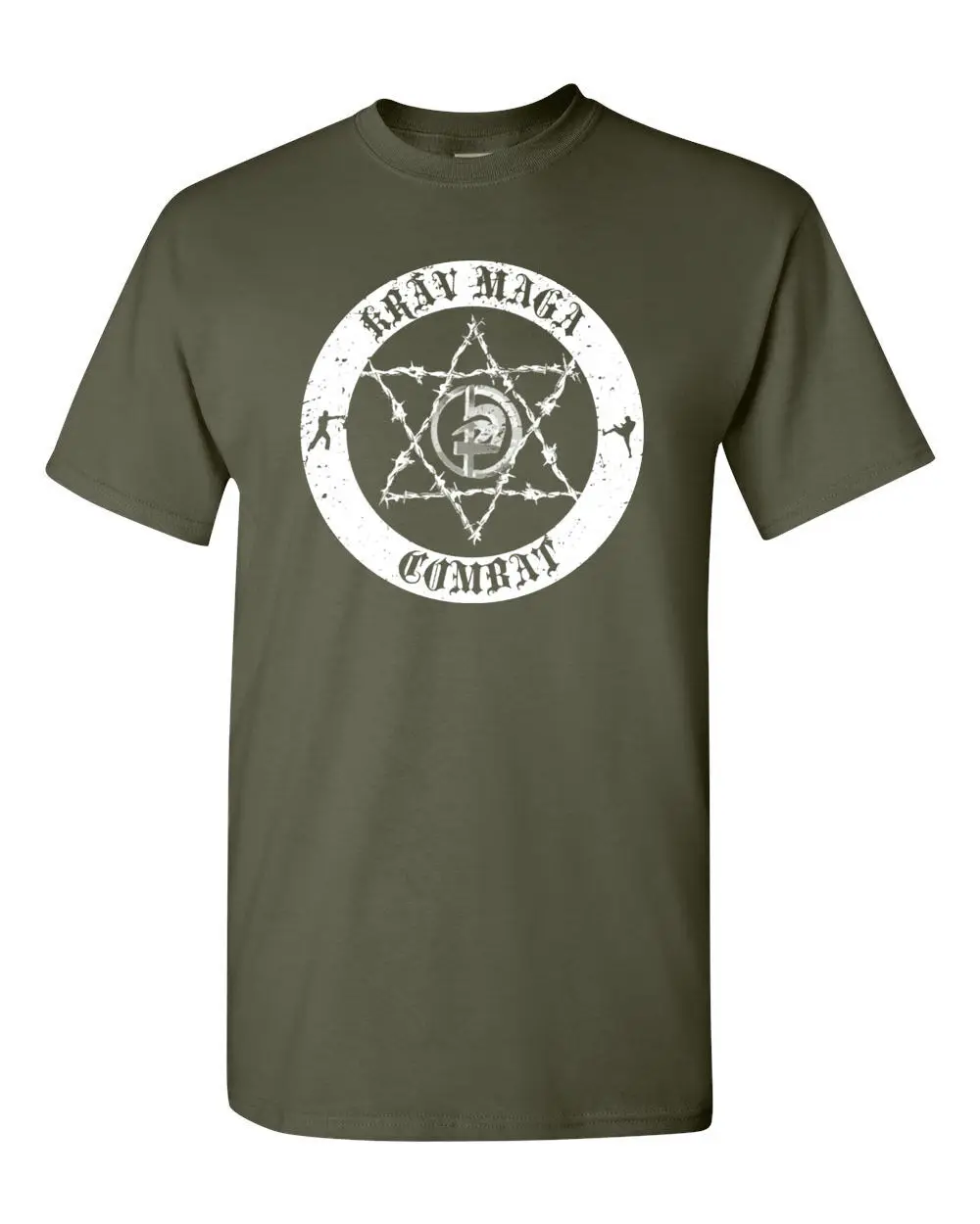 Krav Maga Combat CIRCLE ИДФ Израиль обороны боевых искусств Мужская футболка 1360 | одежда