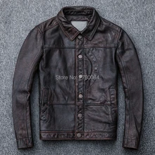 Фабричная куртка из натуральной кожи для мужчин в стиле панк, тонкая верхняя одежда для мальчиков, мужской костюм из натуральной кожи, куртка из коровьей кожи, крутая мотоциклетная куртка