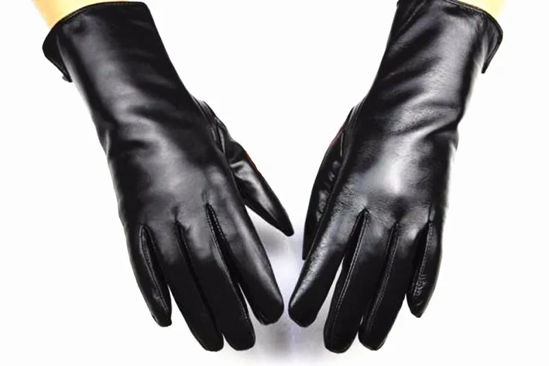 Guantes Настоящее взрослых Зимние перчатки 2018 новые женские кожаные перчатки прямые Стиль варежки из овчины разнообразие подкладка вождения