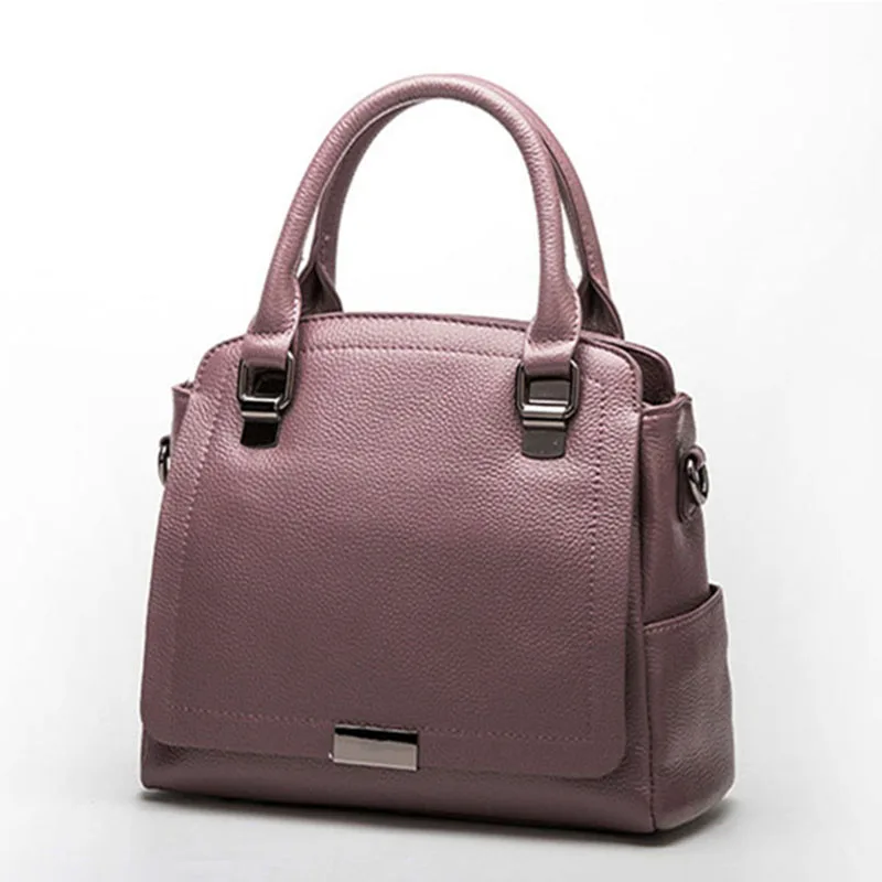 

Luxury Genuine Leather bag Women handbag Small Messenger bags Female Tote Brand Taro Purple Real Leather Women Crossbody bag