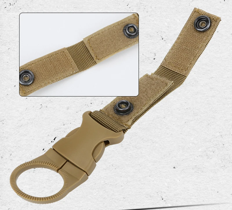 Outdoor military Nylon Webbing Buckle Hook Water Bottle Holder Clip EDC Climb Carabiner Belt Backpack Hanger Camp (20)