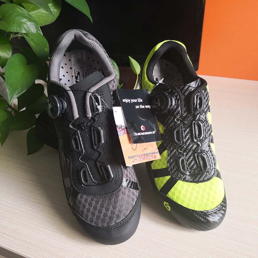 SIDEBIKE transpirable sin bloqueo ciclismo zapatos hombres mujeres antideslizantes camino bicicleta de montaña MTB zapatos con goma plana suela talla Europea 36-46 SIDEBIKE transpirable sin bloqueo ciclismo zapatos hombres mujeres antideslizantes camino bicicleta de montaña MTB zapatos con goma plana suela talla Europea 36-46