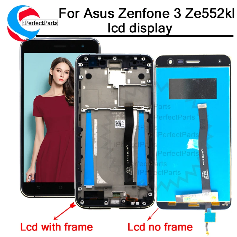 

5.5" For Asus ZenFone 3 ZE552KL LCD Display Panel Touch Screen Digitizer Assembly With Frame For ZE 552KL Z012D Z012DC Z012DA