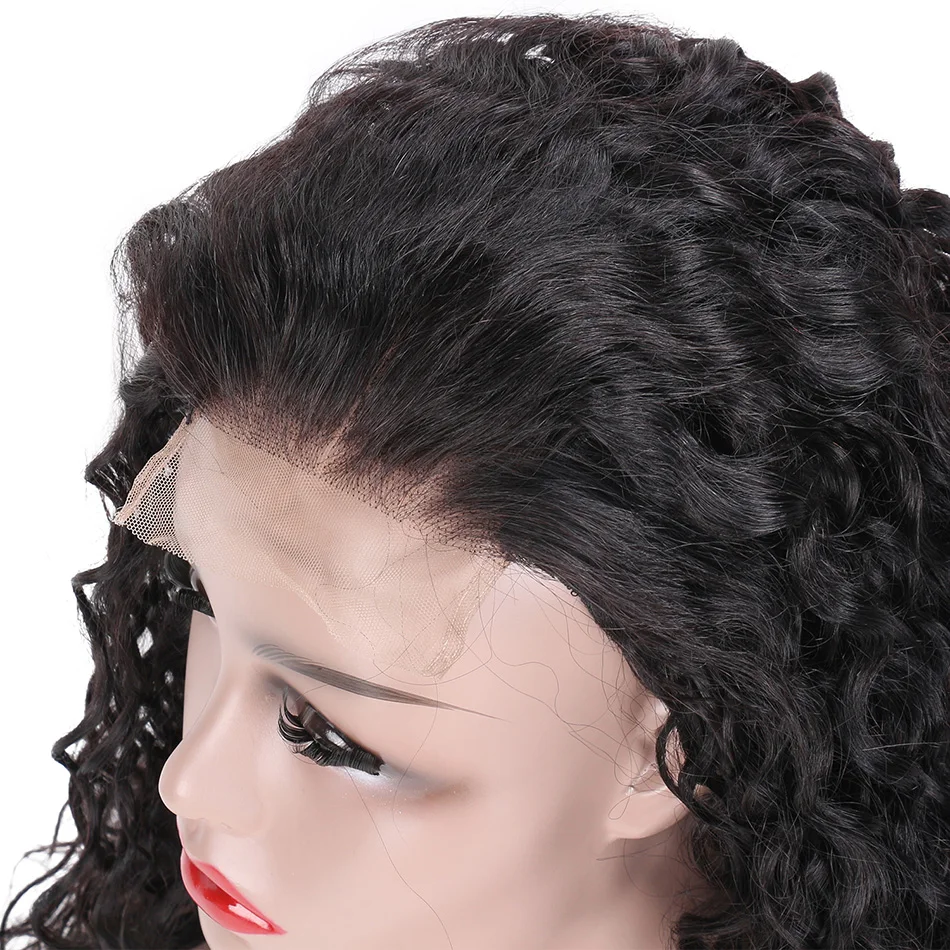 spesifikasi Realbeauty Peru Renda Depan Wig Digunakan Dipetik Air Gelombang Wig 8 20 Inch 4*4 Renda Depan rambut Manusia Wig untuk Wanita Remy U Bagian Wig