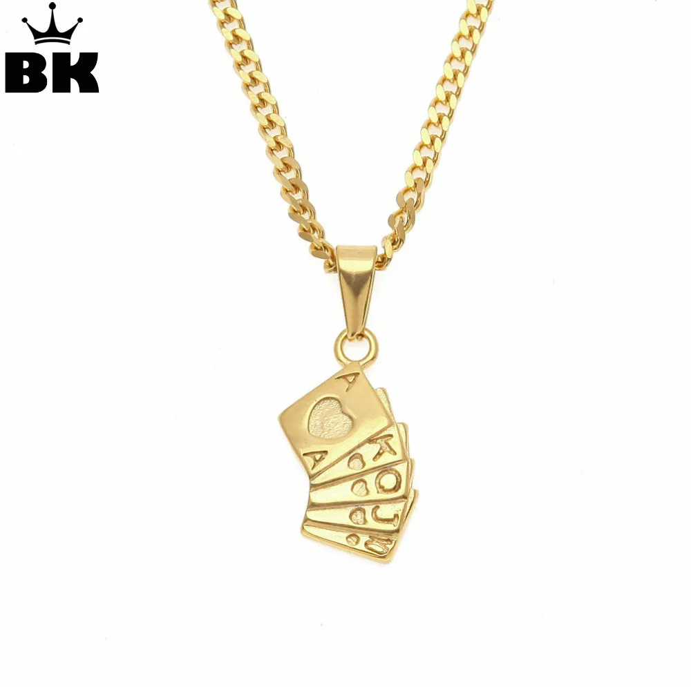 14K Yellow Gold-plated 925 Silver Playing Cards Jewels Obsession Playing Cards King Of Hearts Pendant with 16 Necklace