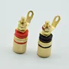 2pcs Gold Plated Amplifier Speaker Terminal Binding Post Banana Plug Socket Connector Suitable for 4mm banana plugs ► Photo 1/5