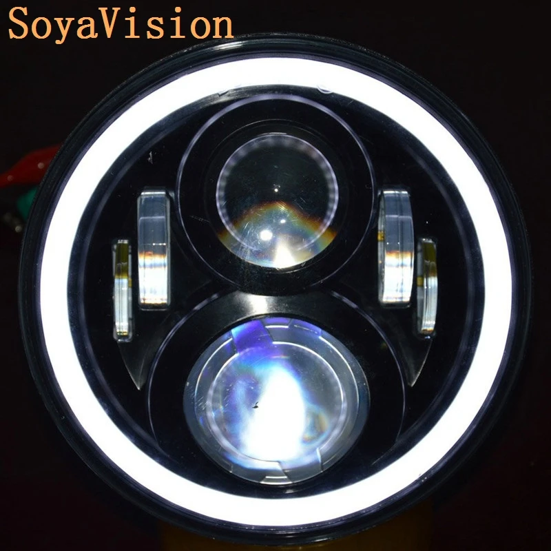 

Front Light Round Headlights 7 inch Headlamp Offroad 7" LED Head Driving Light Lamp for JK Wrangler 07-15 Defender 4x4 off road
