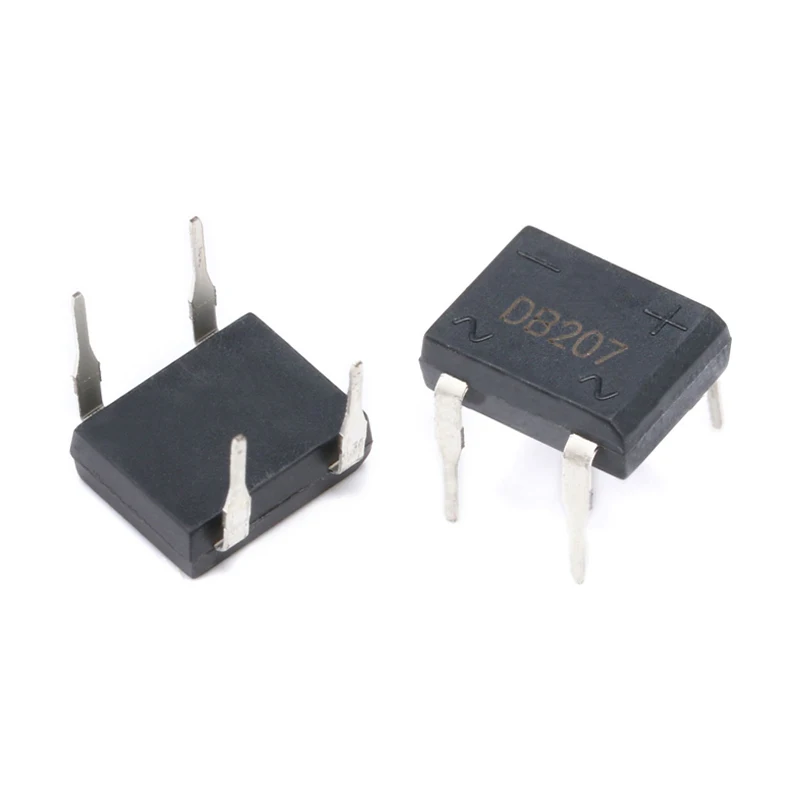 

20PCS/lot diode bridge retifica DB207 DIP-4 DB207S DIP4 2A 1000V power diode rectifier 1000v electronic components