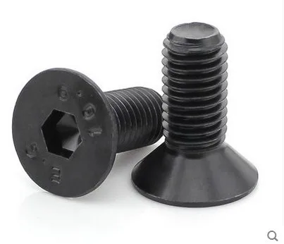 

10.9 grade M3X4/5/6/8/10/12/14/15/16/18/20-50 black carbon steel hex socket flat head countersunk screws bolts512
