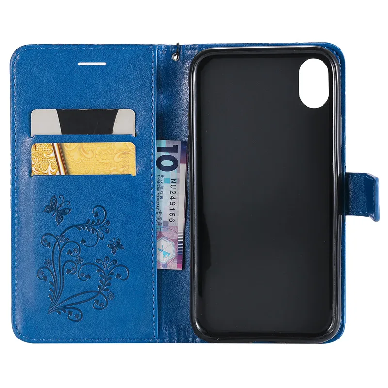 Flip Leather Case sFor Fundas iPhone 9 case 3D butterfly Embossed PU Cover For iPhone XR 6.1inch Wallet Cover Stand Phone Cases (12)