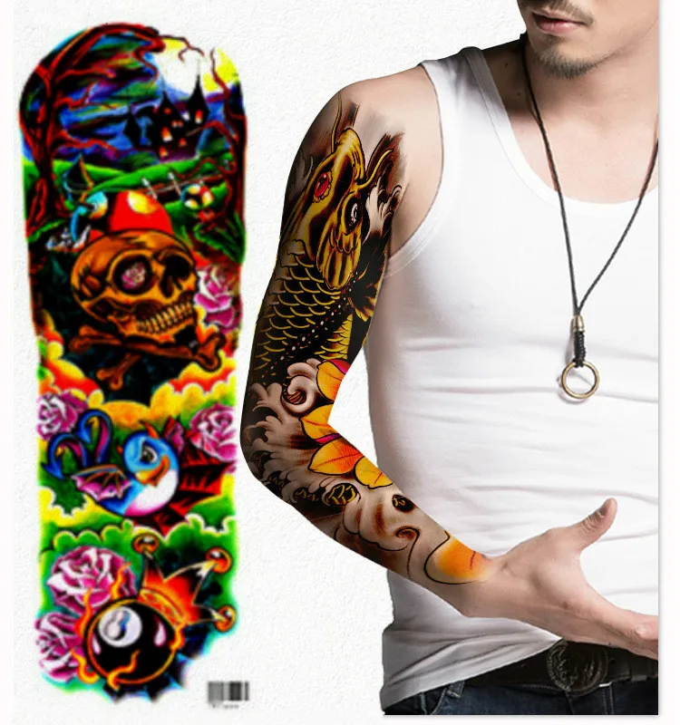 Wholesale500pcsNewDisposableBodyTattoosStickerXDLFullArmMovie