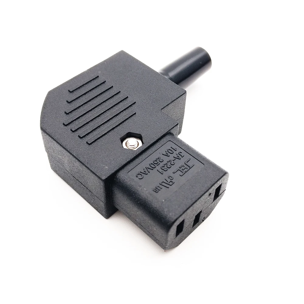 IEC C13 Left Angle Rewirable Horizontal Connector 125V 250V C13 90 ...