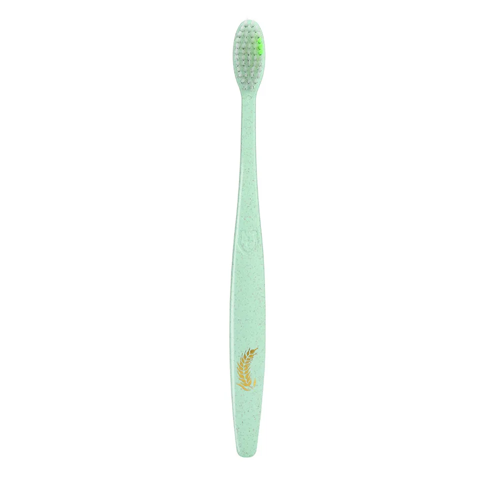 Toothbrush Teeth whitening Eco-friendly Oral Care Wheat Green Health Protection Whitening Soft Fur Toothbrush Traveling 8W2