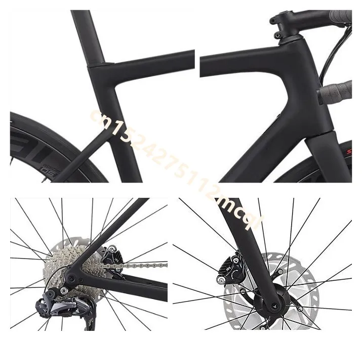 

New Custom Coating 700c Road Disc Brake Thru AXle Bicycle Carbon sl6 Frame+Wheels 100*12mm 142*12mm 2 Year Warranty Frameset