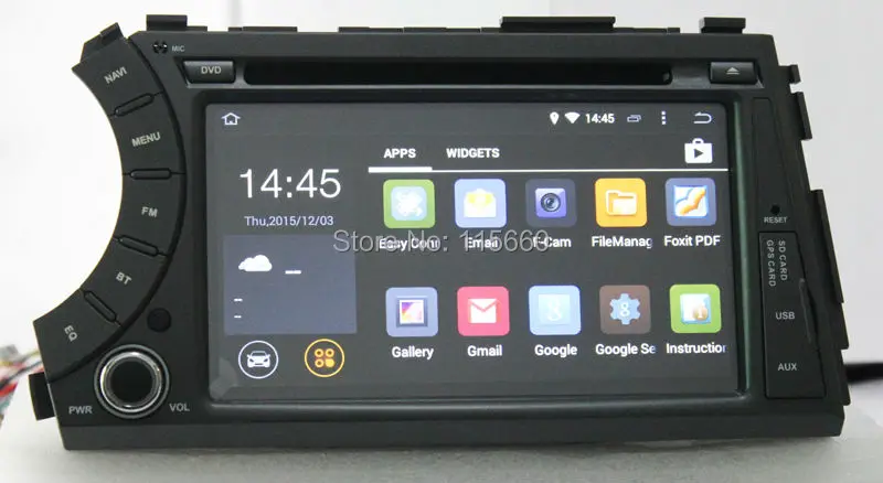Android 4.4 Car DVD for Ssangyong Actyon-Kyron 5
