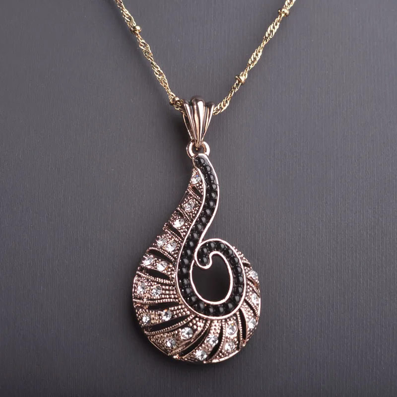 Женский комплект из колье серёг и кольца с кристаллами|necklace earring ring sets|vintage jewelry