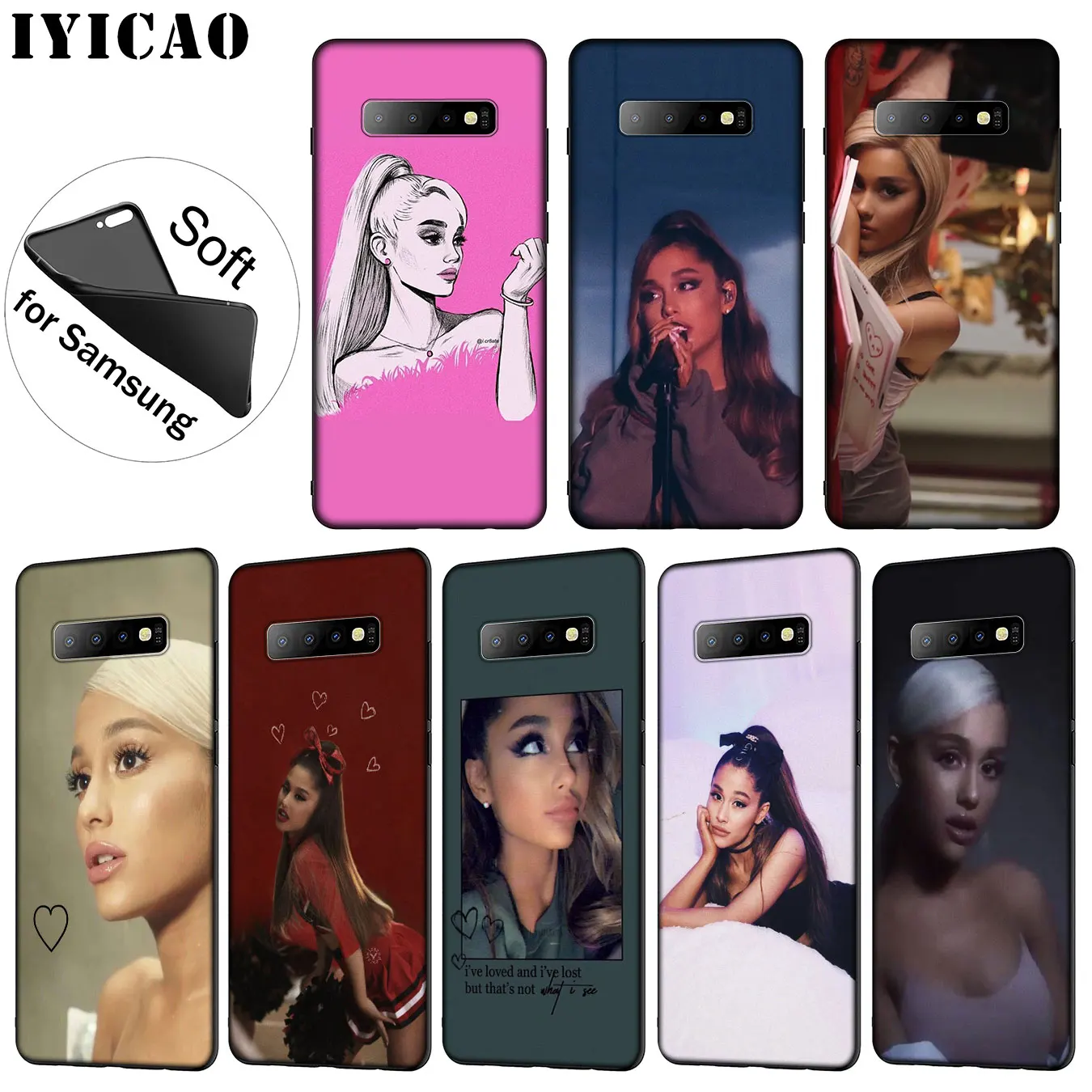 Пикантные ультратонкие Чехлы Ariana Grande для Samsung Galaxy S20 Ultra S10 Lite S9 S8 Plus S6 S7 Edge S10e |