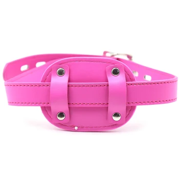 Silicone Oral Sex Mouth Penis Gag with Lock Leather Buckles Bondage Plug Ball BDSM Slave Restraints Fetish Couple Adult Game Toy 5