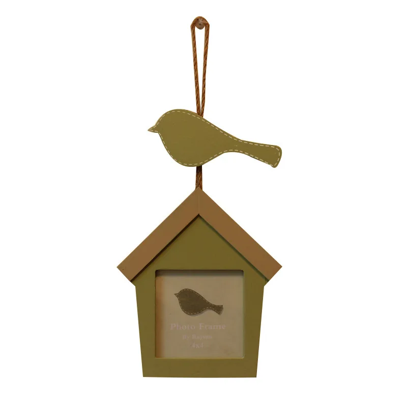Bird house Photo Frame hanging Frame Creative Photo Frmae door decor