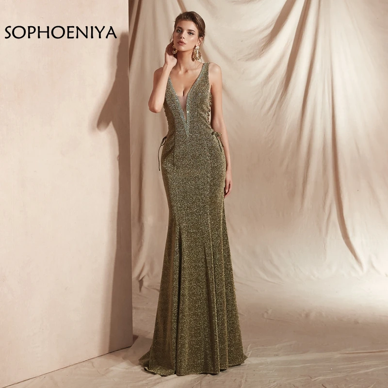 

New Arrival V Neck Lace evening dress 2019 Robe de soiree abendkleider In stock Mermaid evening dresses long formal dress