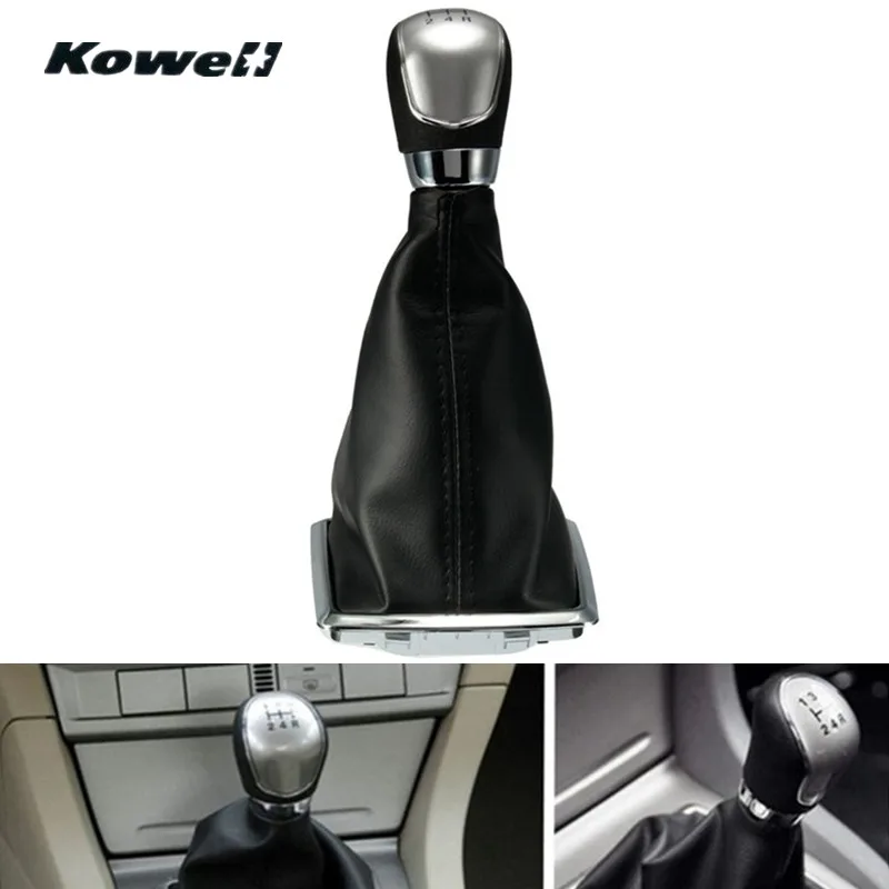 

KOWELL New 5-Speed Manual Transmission Gear Shift Knob with Base Gaitor Boot Cover for Ford Focus 2005-2008 2010-2012 MT Shifter