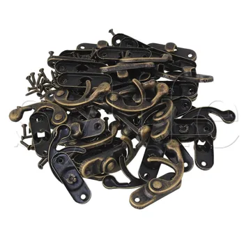 

Bronze Vintage Jewelry Case Iron Horn Left Hook Lock 4.5x4 CM Set of 20
