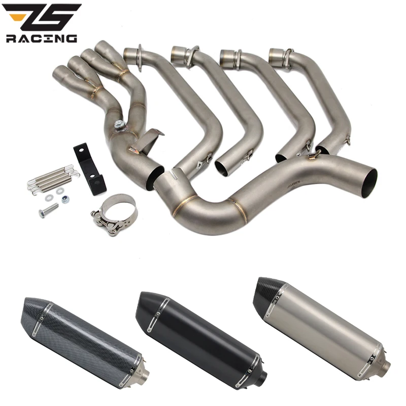 

ZS Racing 51mm Motorcycle Akrapovic Exhaust Accessories Muffler Pipet With Full System For Honda CBR650 CB650F CBR650F 2015-2017