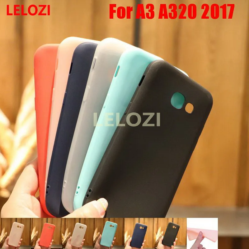 Lelozi конфеты Цвета ТПУ Силиконовые телефон Carcasa Etui чехол kryty Cove для Samsung Galaxy A3 a320 2017