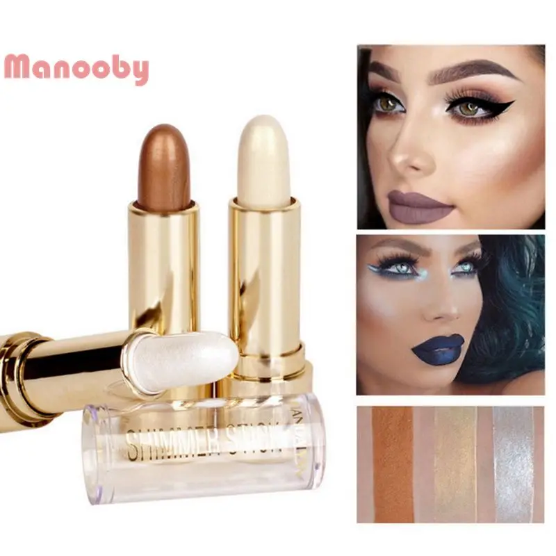 

New Highlighter Rod Shimmer Pigment Face Eyes Makeup Brighten High Light Stick Waterproof Easywear Highlight Cosmetics