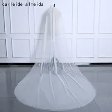 3M *1.6M Wedding Veil Two Layers Simple Voile mariage with Comb Cheap Bridal Veil
