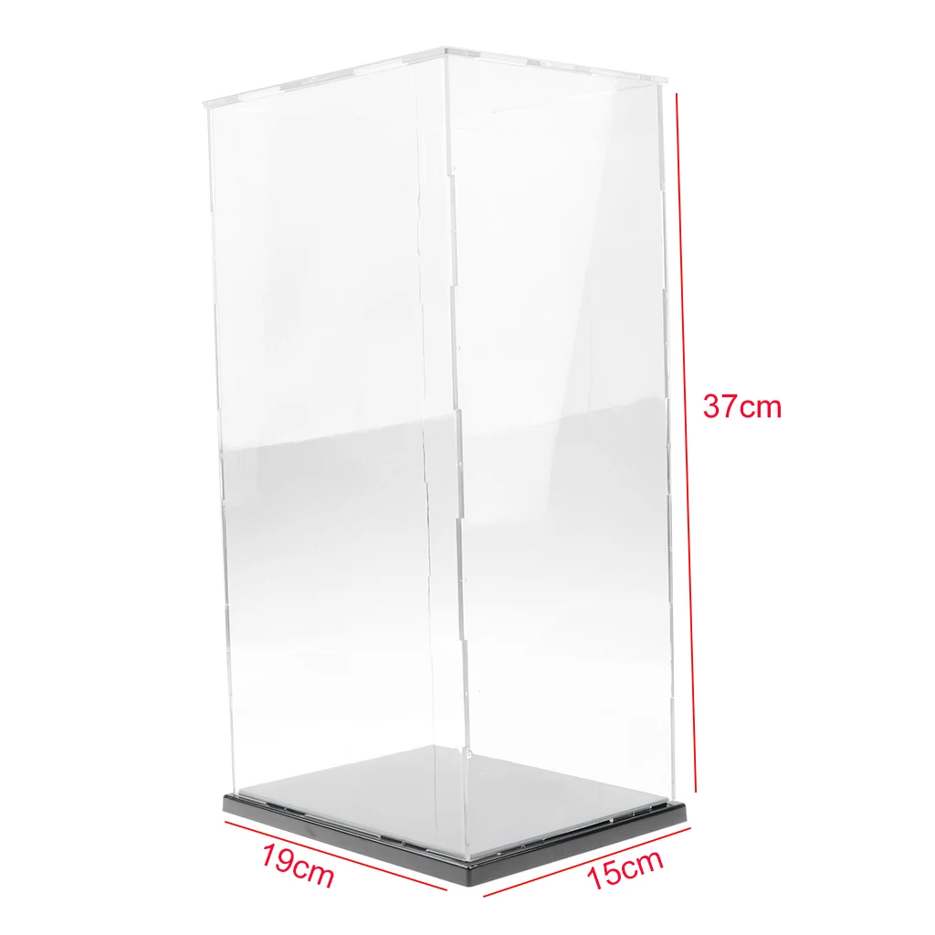 19x15x37cm Figures Model Transparent Display Show Case Small Acrylic Box Doll Model Display Box