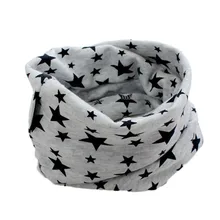 7 цветов,, детский шарф со звездами, хлопковый теплый шарф на шею, унисекс, Зимний вязаный воротник со звездами