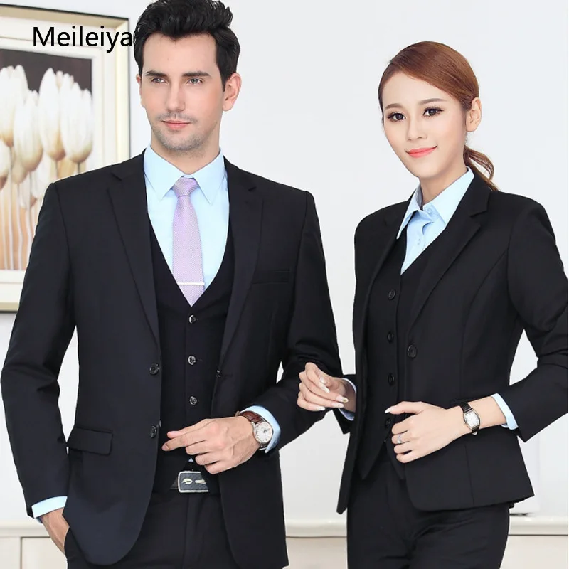 

Professional Wear Female 2019 Spring and Autumn Men and Women with The Same Suit Suit Female Dress Business Casual Overalls Suit