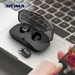 AIYIMA мини-наушники TWS беспроводной телефон Bluetooth наушники спортивные наушники стерео HiFi гарнитура-вкладыши для iPhone