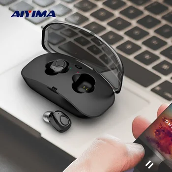 

AIYIMA Mini Earbuds TWS Wireless Phone Bluetooth Earphones Sports Headphones Stereo HiFi Handsfree In-ear Headset For iPhone
