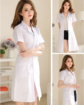 

Unisex Medical White Lab Coat Doctor Hospital Scientist School Uniforms Dress Costume for Students Adults Work Clothes