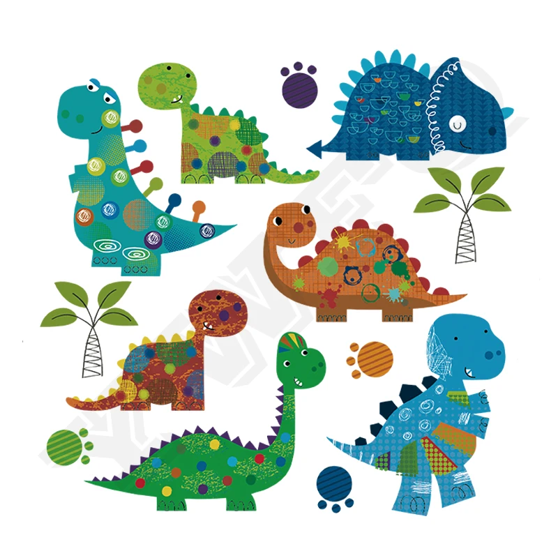 Set Of Dinosaur Stickers For Clothes T-Shirt Diy Decoration 2018 New A-Level Washable Parches Ropa Patch 1