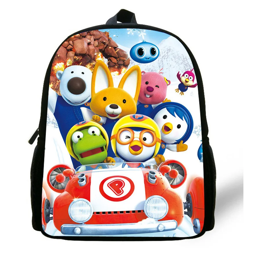 12 дюймов маленький пингвин Pororo Mochila школьная сумка для девочек Детский рюкзак с пингвинами для мальчиков Детский Повседневный Рюкзак Infantil