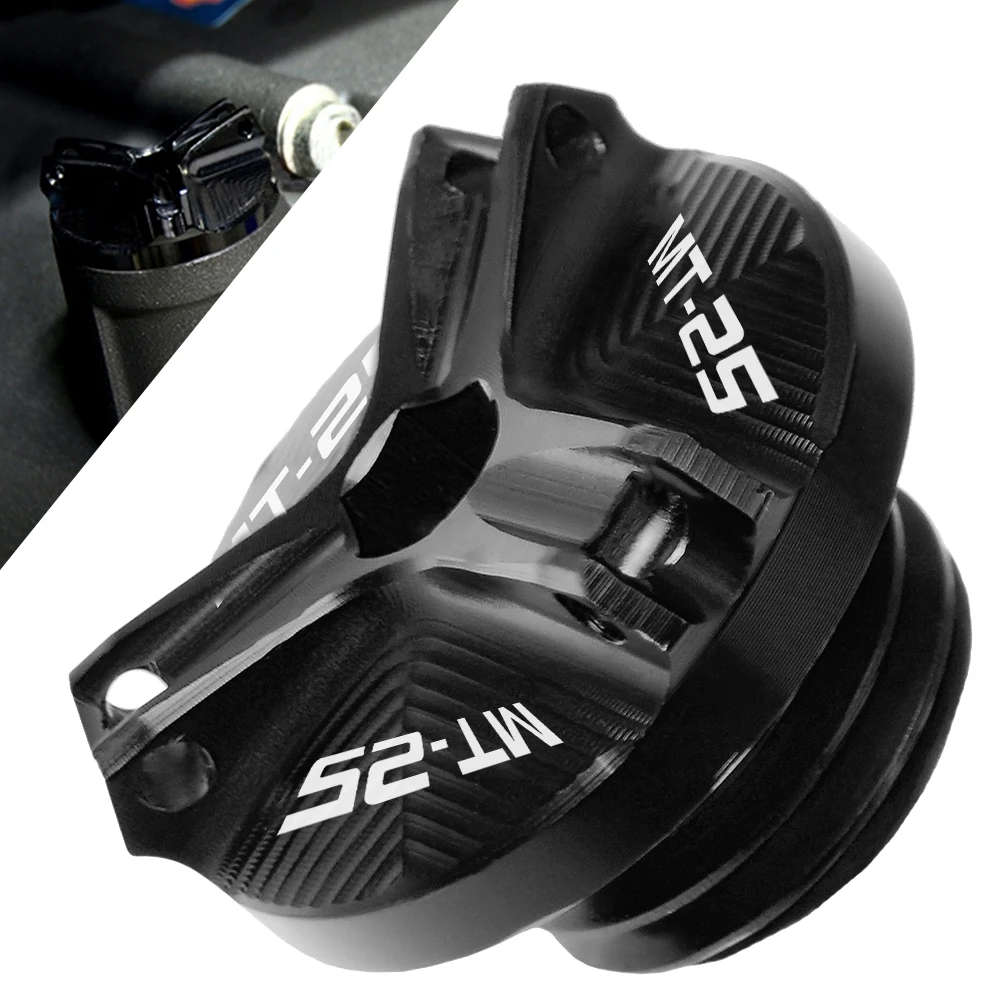 

New Aluminum Motorcycle Accessories Engine Oil Cup Plug Sump Nut Cup Plug Oil Fill Cap For YAMAHA MT-25 MT25 MT 25 2005 2006