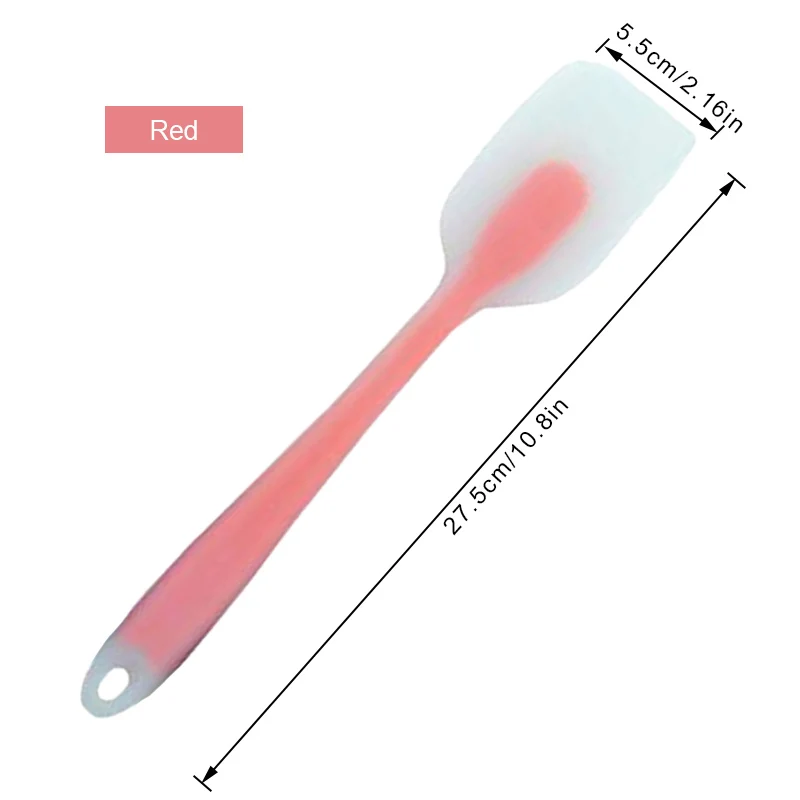 TEENRA силиконовая лопатка термостойкая лопатка для торта инструменты для выпечки кондитерских изделий миксер для мороженого совок кухонная лопатка для перемешивания Инструменты для торта - Цвет: Red-L