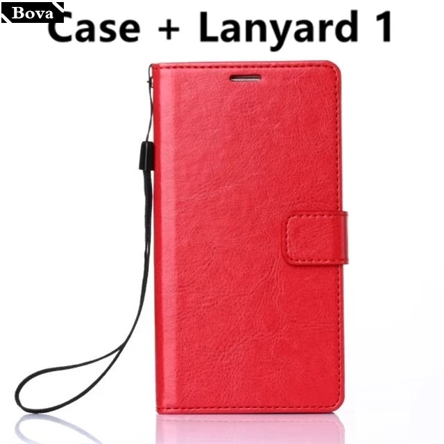 Держатель для карт, чехол для sony Xperia Z L36h L36i C6602 C6603, кожаный чехол для телефона, ультратонкий кошелек, откидная крышка, чехлы для телефонов - Цвет: Red Lanyard 1